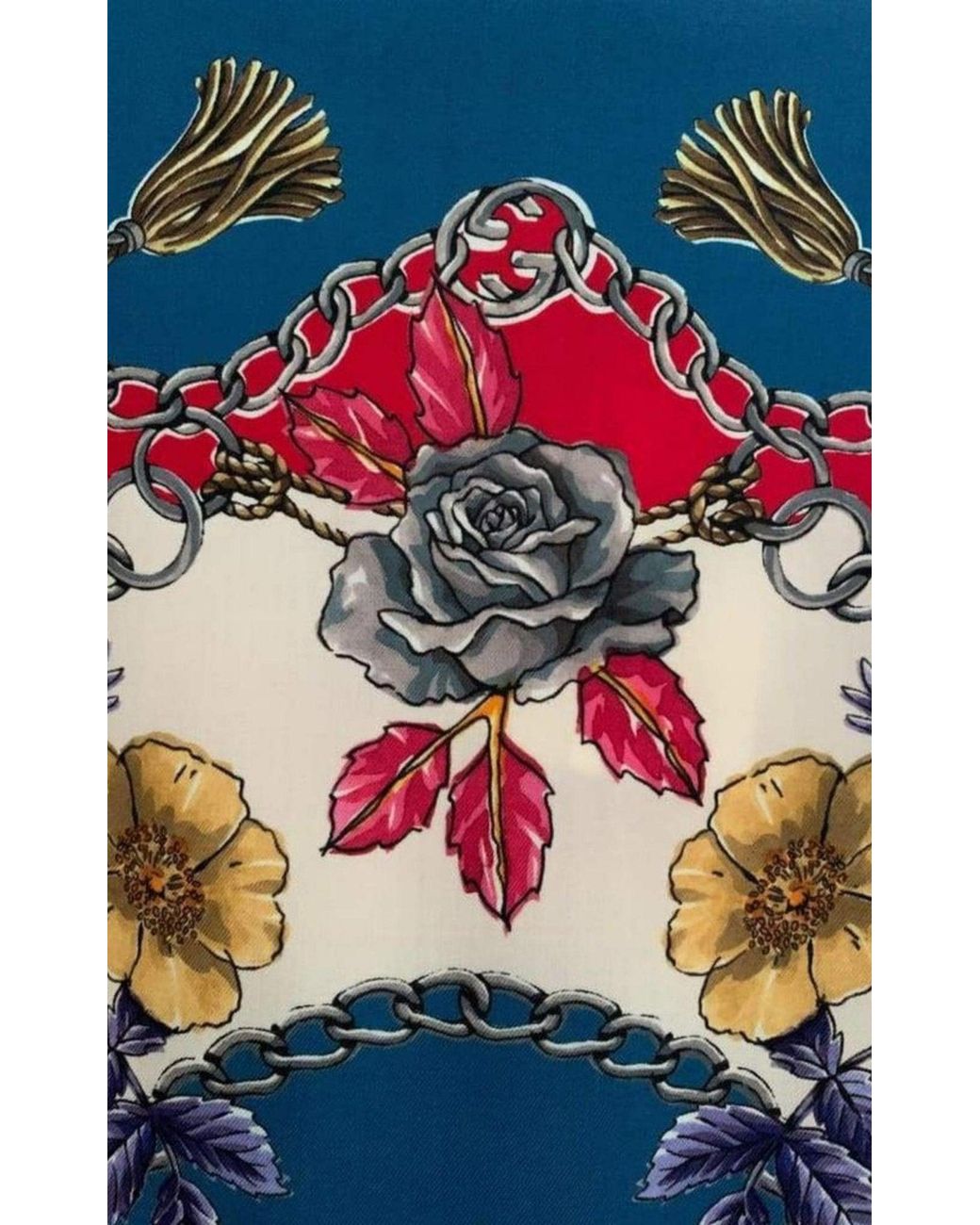 Gucci Blue Boudoir Printed Wool-twill Kaftan Dress
