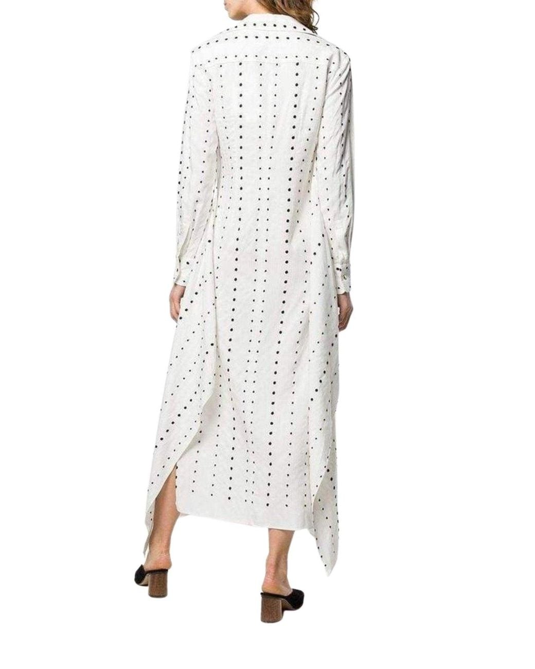Jacquemus White La Djellaba Dot Maxi Dress