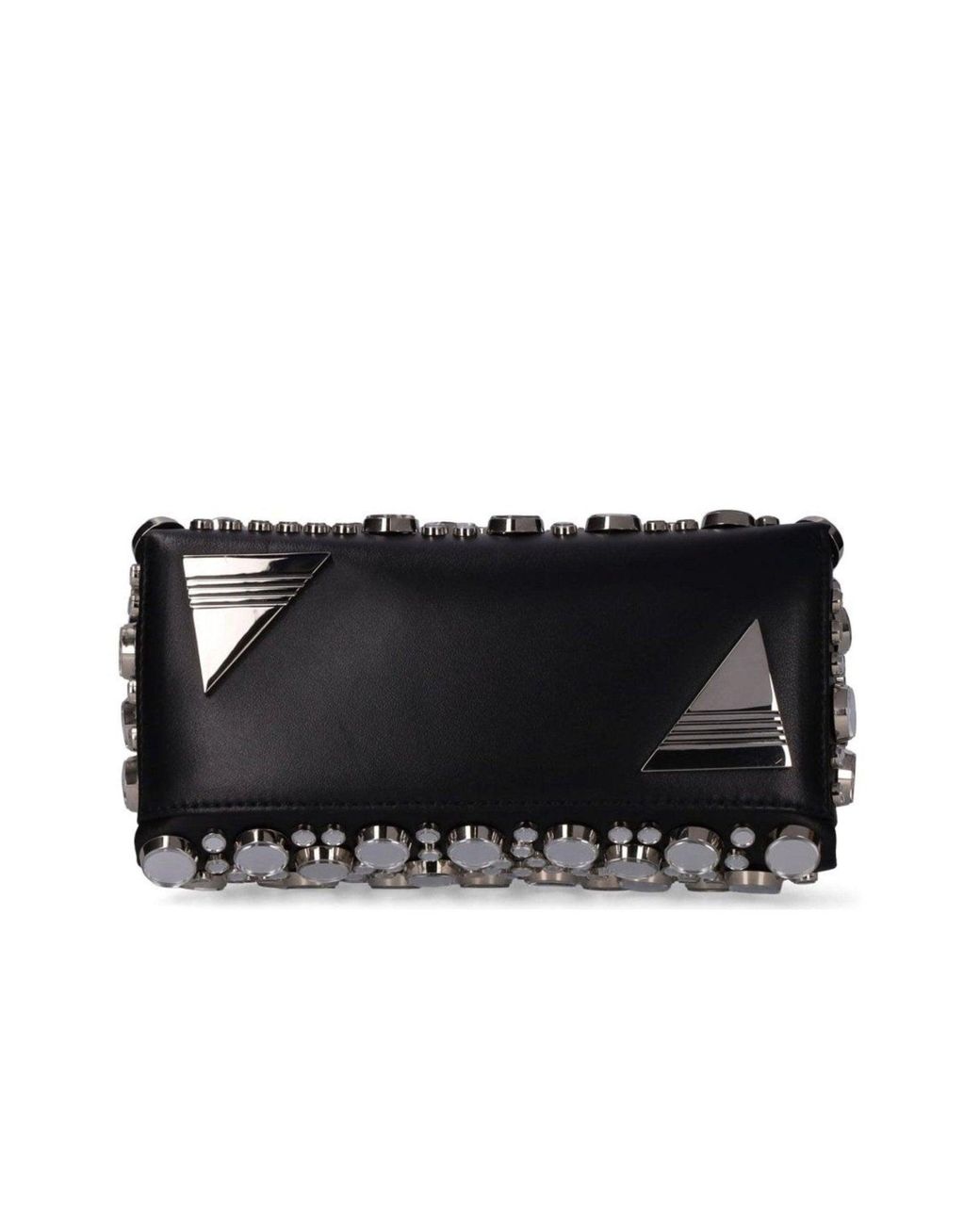 The Attico Black Midnight Workmanship Mirror Clutch