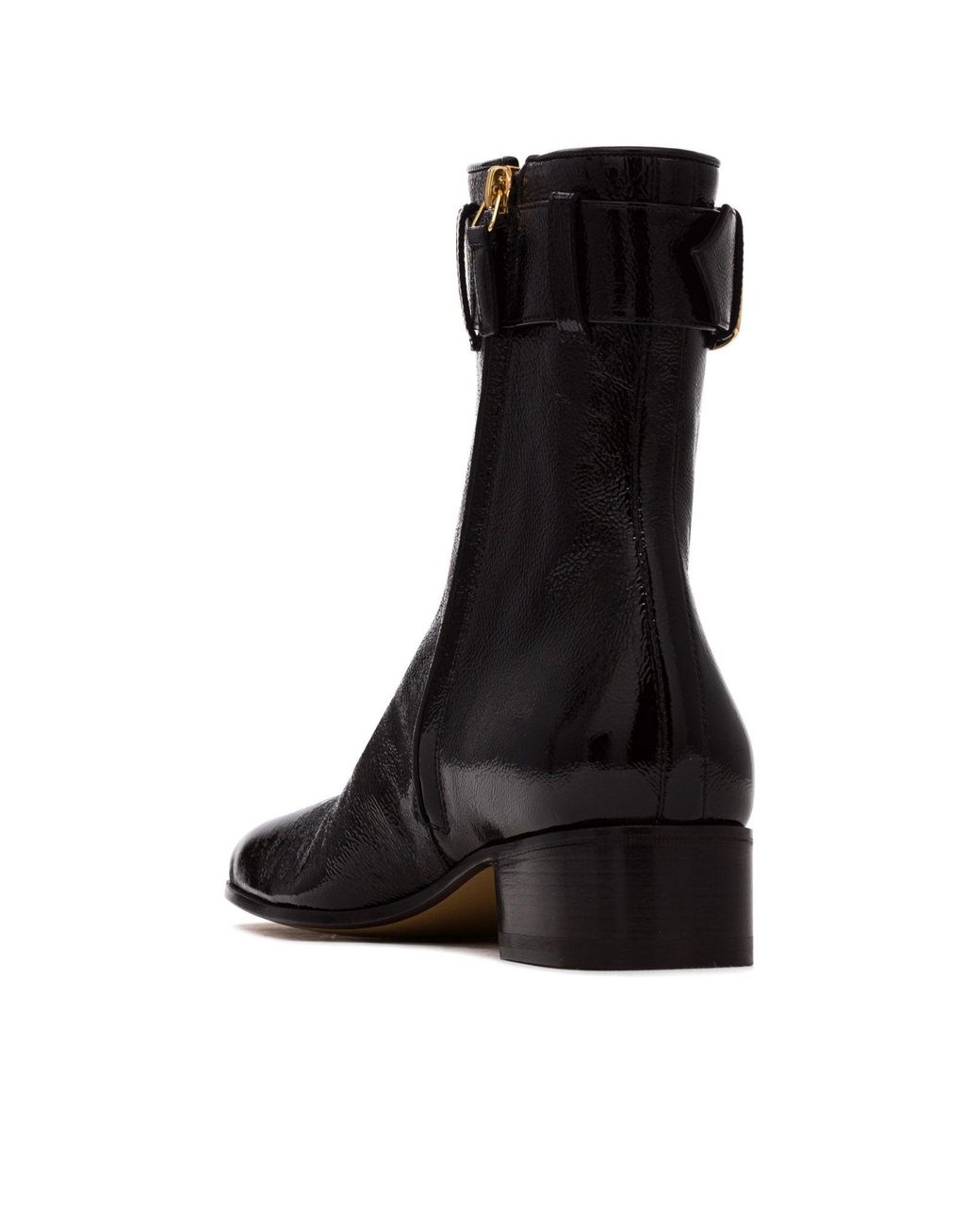 Gucci Black Retro G 35mm Leather Ankle Boots