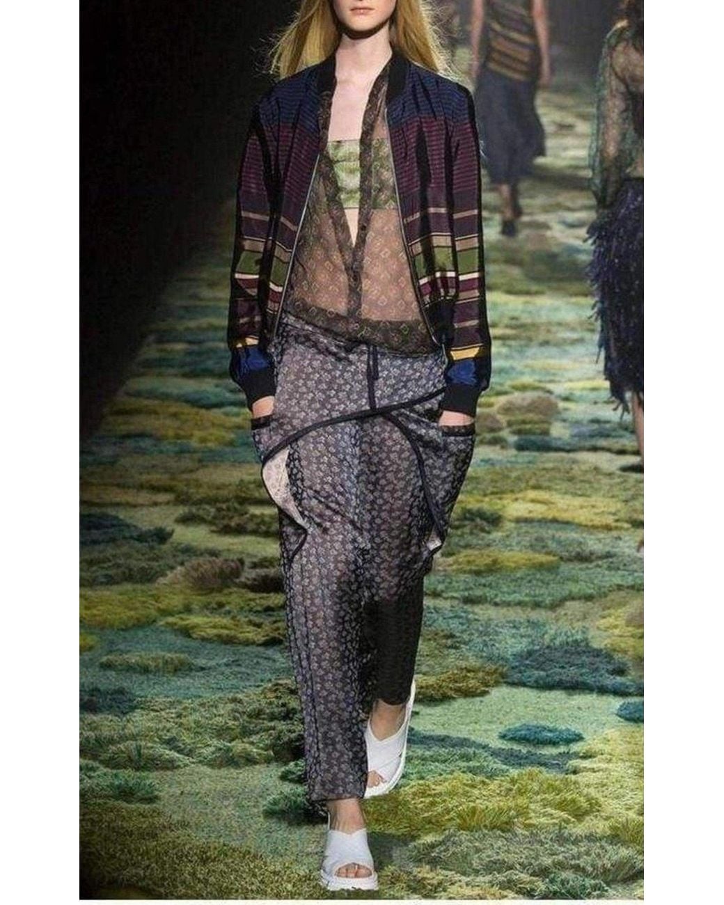 Dries Van Noten Brown Chiffon Tunic Blouse
