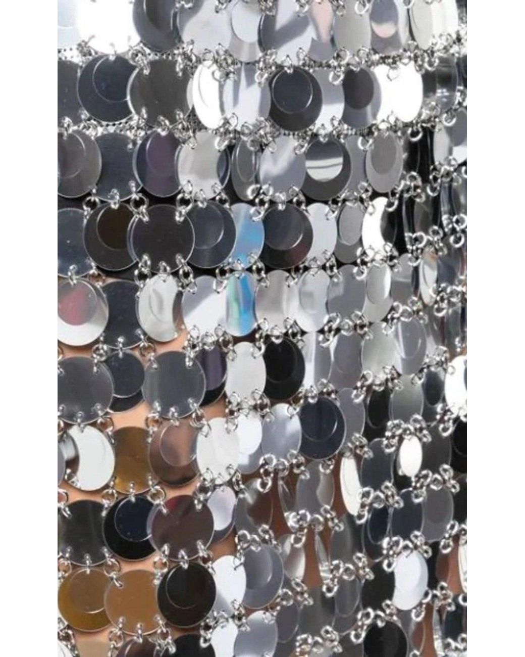 Rabanne Gray Mirror-effect Mini Skirt