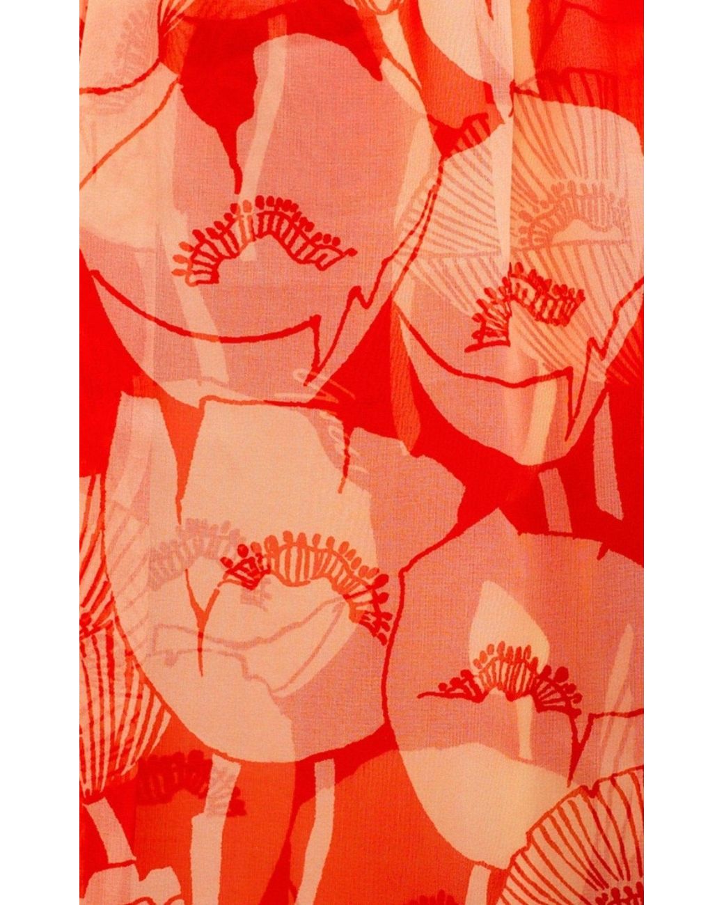 Gucci Red Poppy Silk Organza Maxi Dress