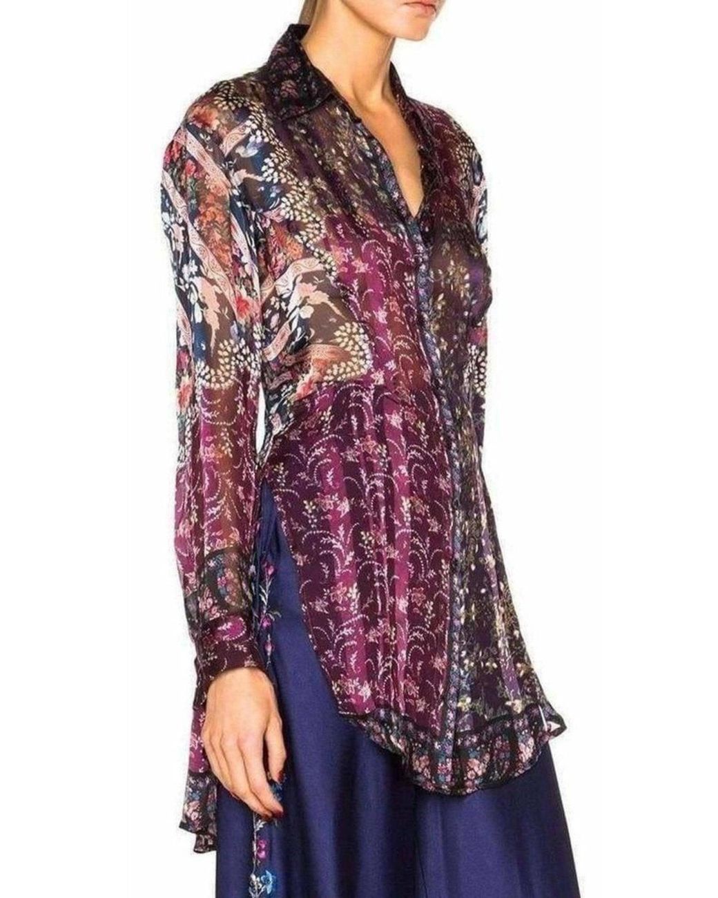 Etro Multicolor Alina Silk Shirt