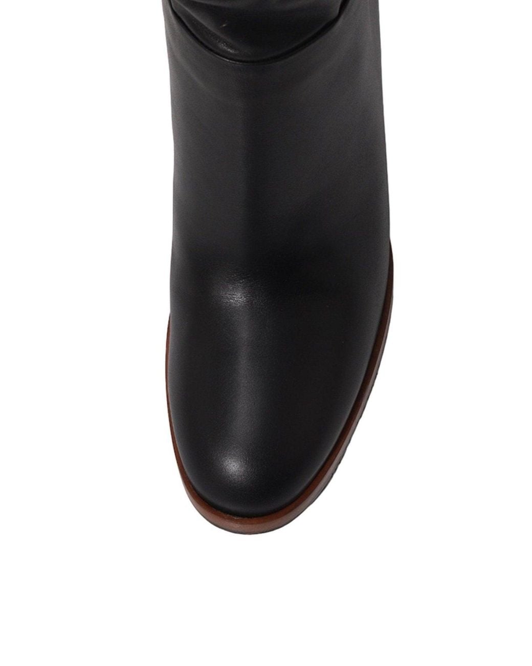 Gucci Black Leather Mid-heel Boot