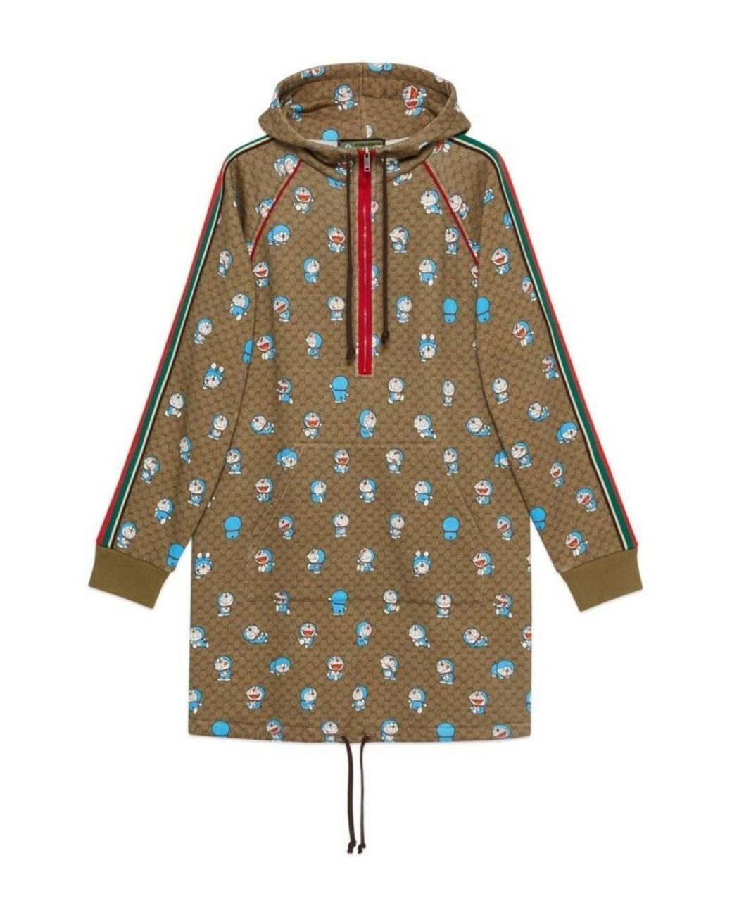 Gucci Green X Doraemon GG Supreme Cotton Dress