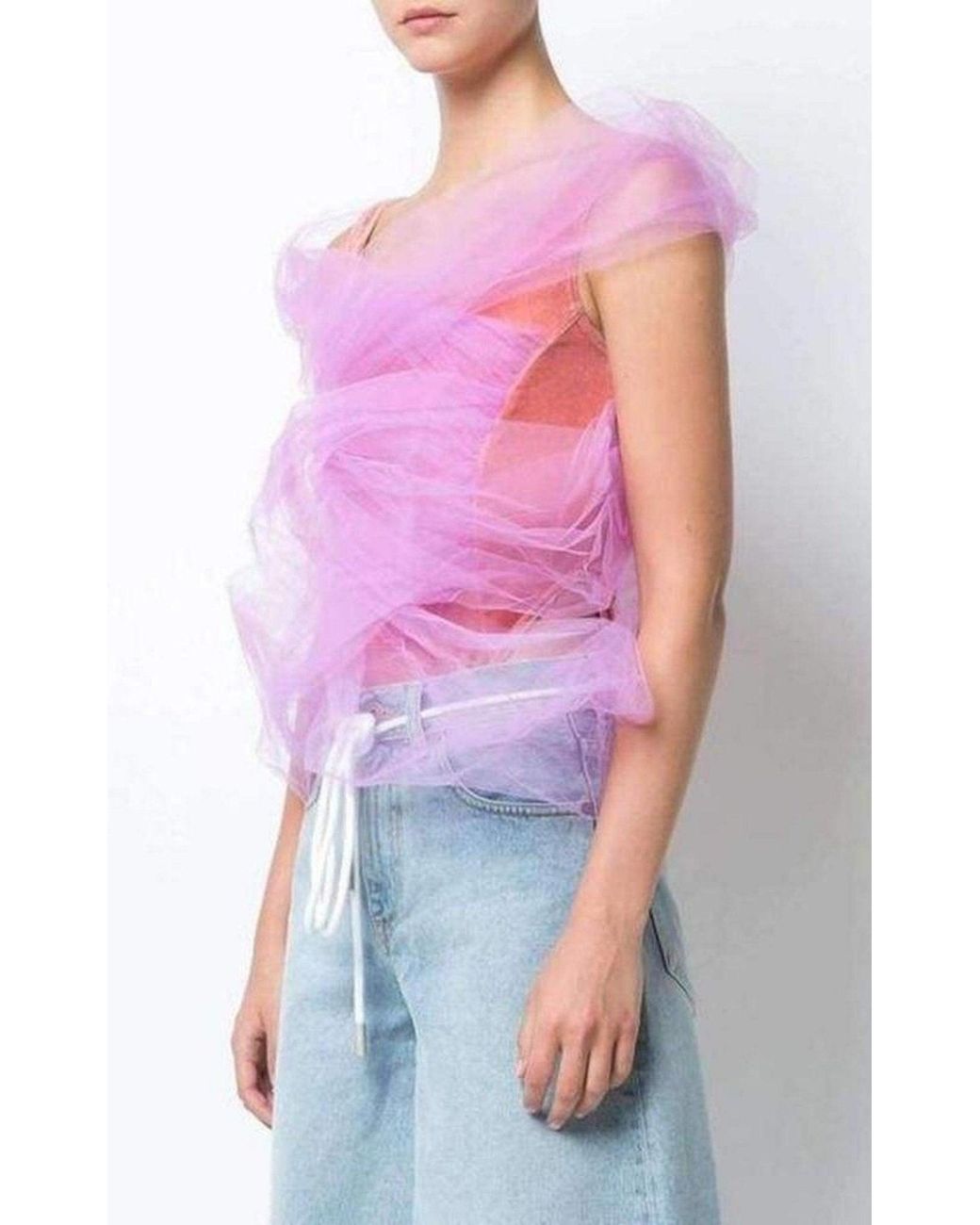 Y. Project Y / Project Pink Tulle Layer Second Skin Bodysuit