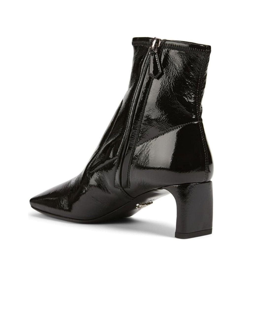 Prada Black Тechnical Patent Leather Ankle Boots