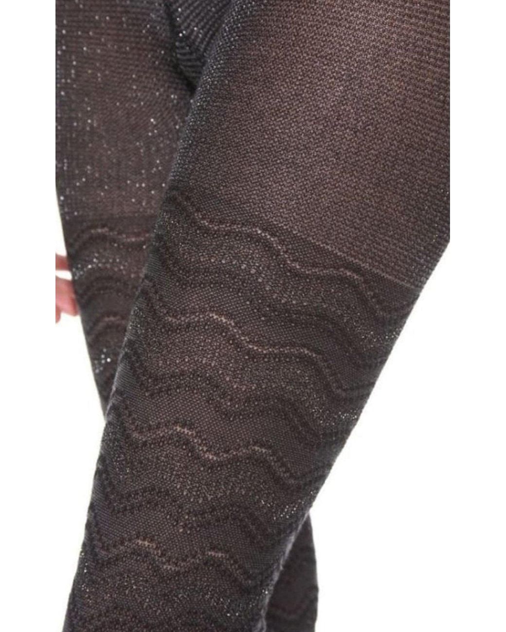 Missoni Multicolor Metallic Shimmer Zigzag Tights