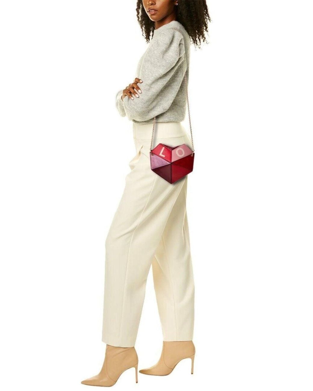 Gucci Red Valentine's Day Multicolor Small Heart Bag