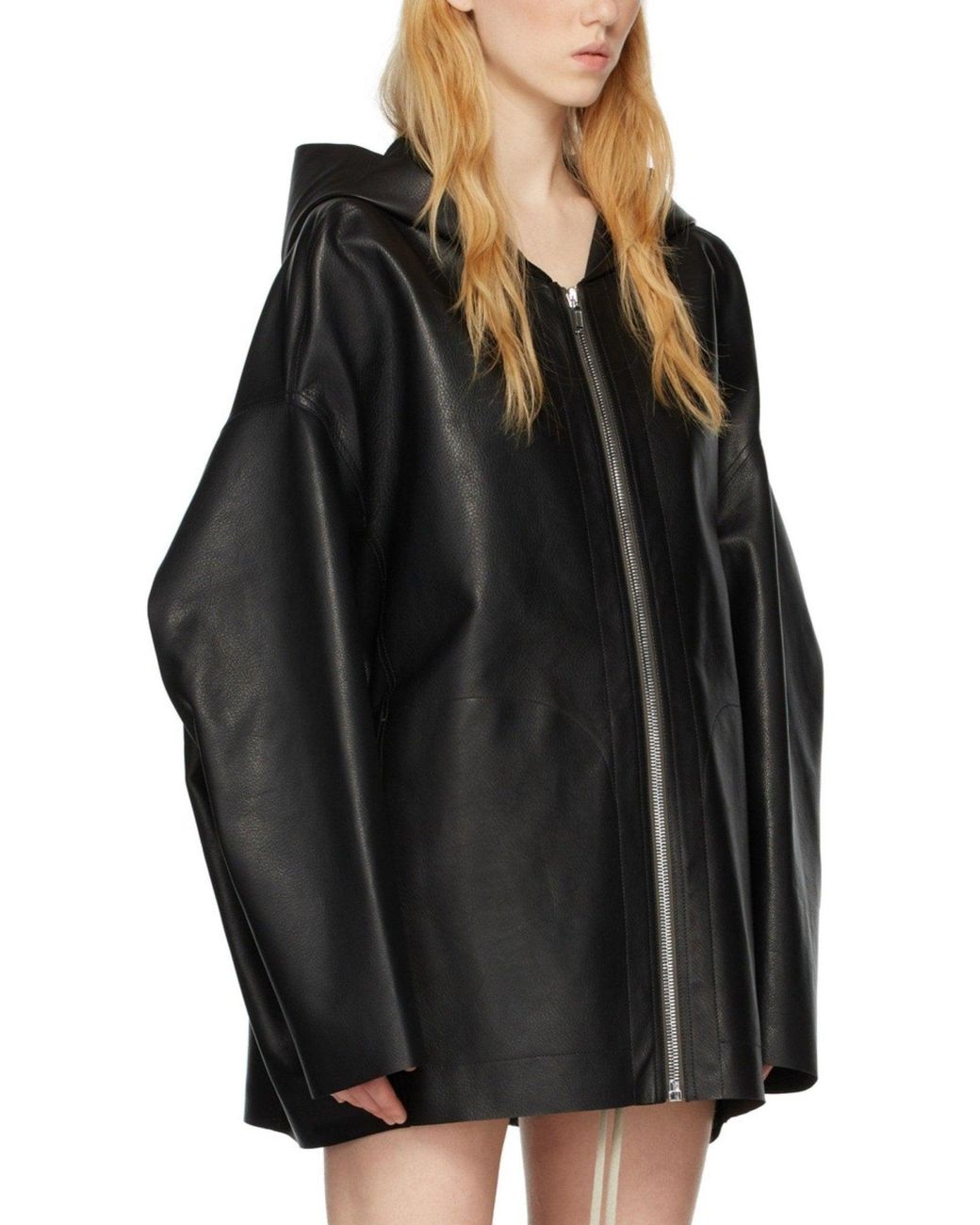 Rick Owens Black Peter Leather Jacket
