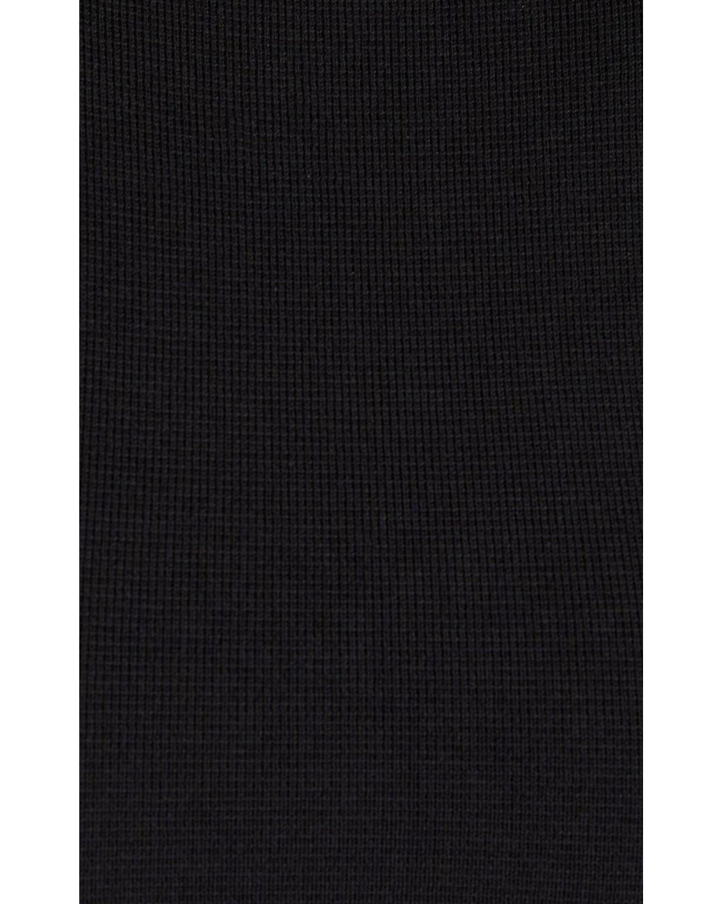 Gucci Black Cotton And Silk Midi Dress With Crystal G Square