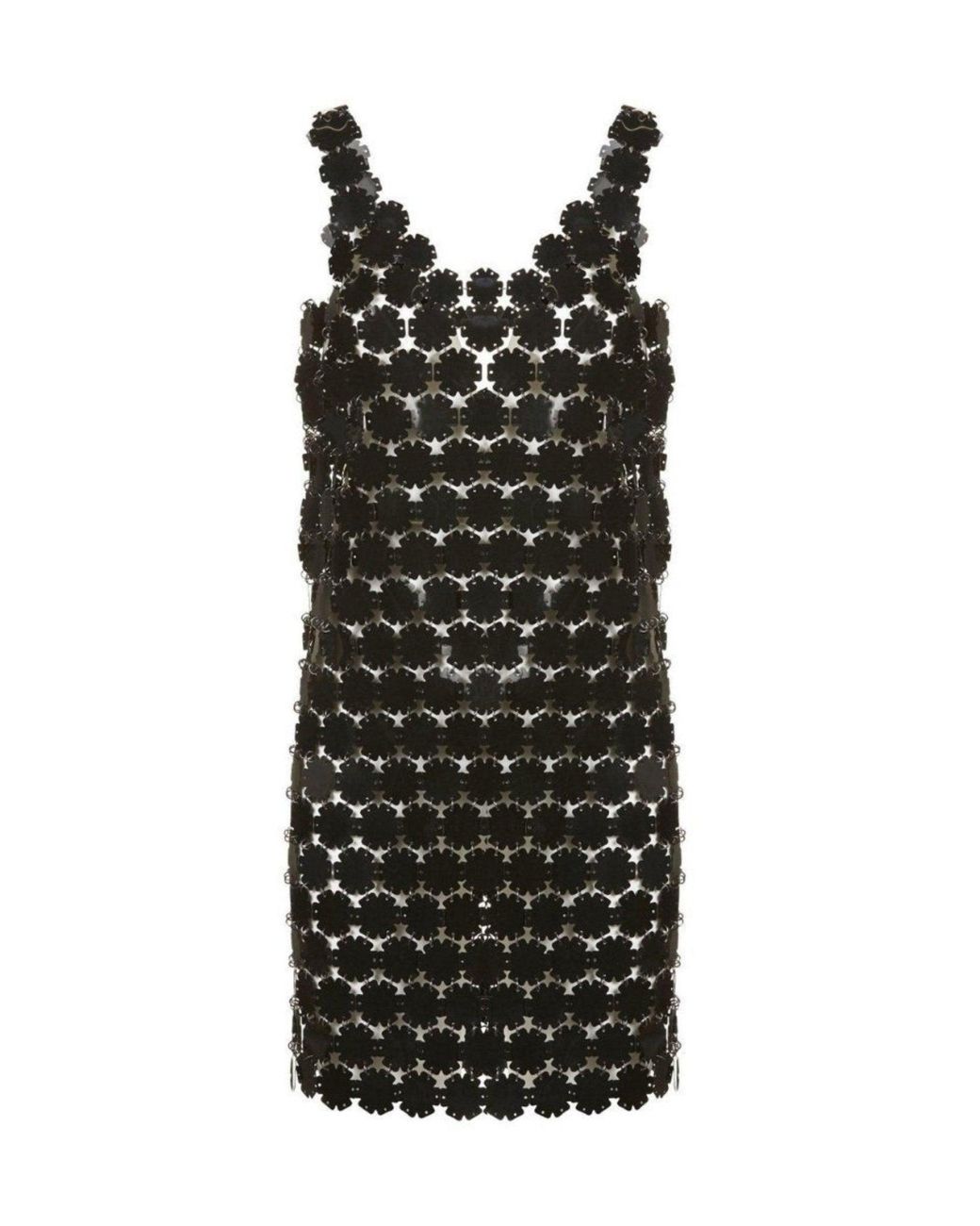 Rabanne Black Chain-link Mini Dress