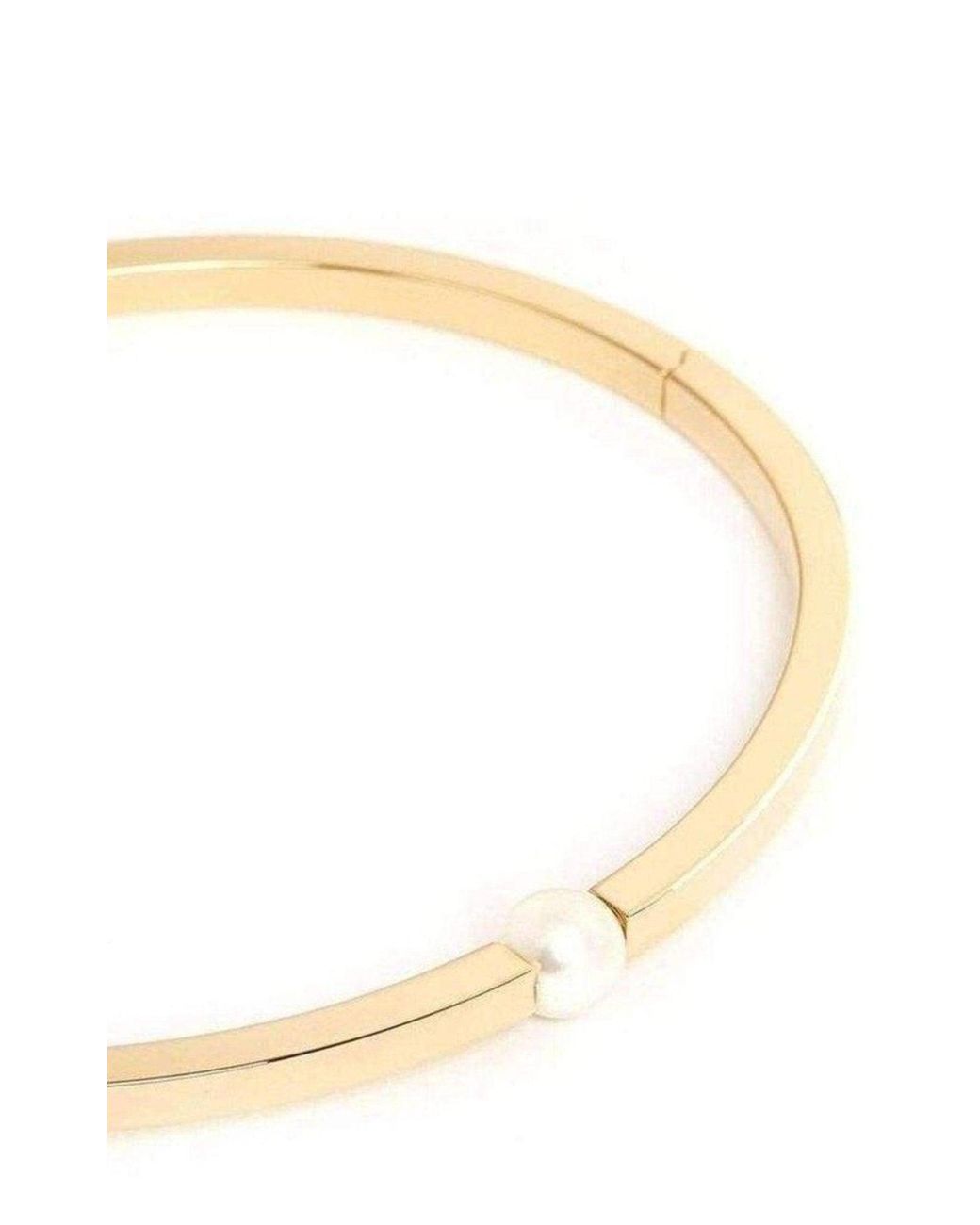 Chloé Metallic Darcey Inset Swarovski Pearl Chunky Torque Necklace