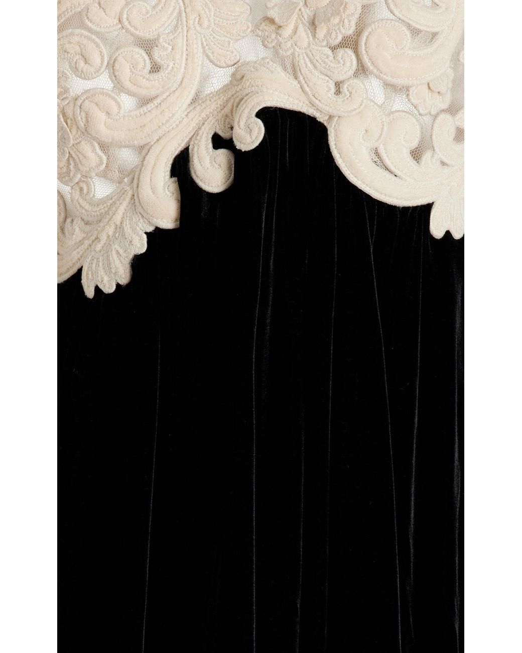 Zimmermann Sensory Lace And Velvet Gown in Black | Lyst