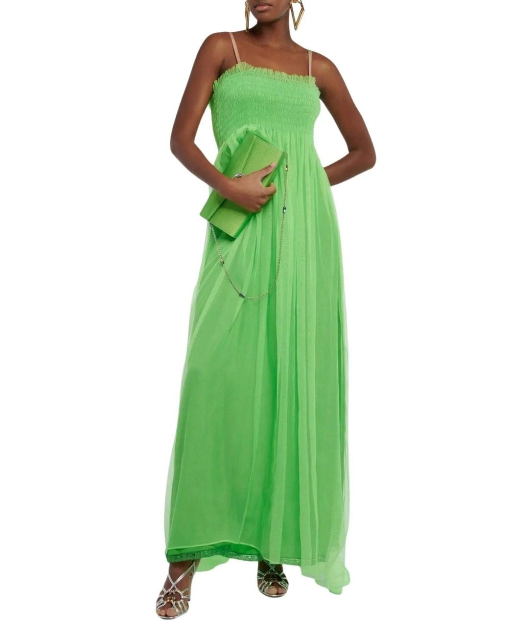 slim fit dress slacks Gucci Emerald Spring 2006 Cross Back Gown – The Kit Vintage main image 0