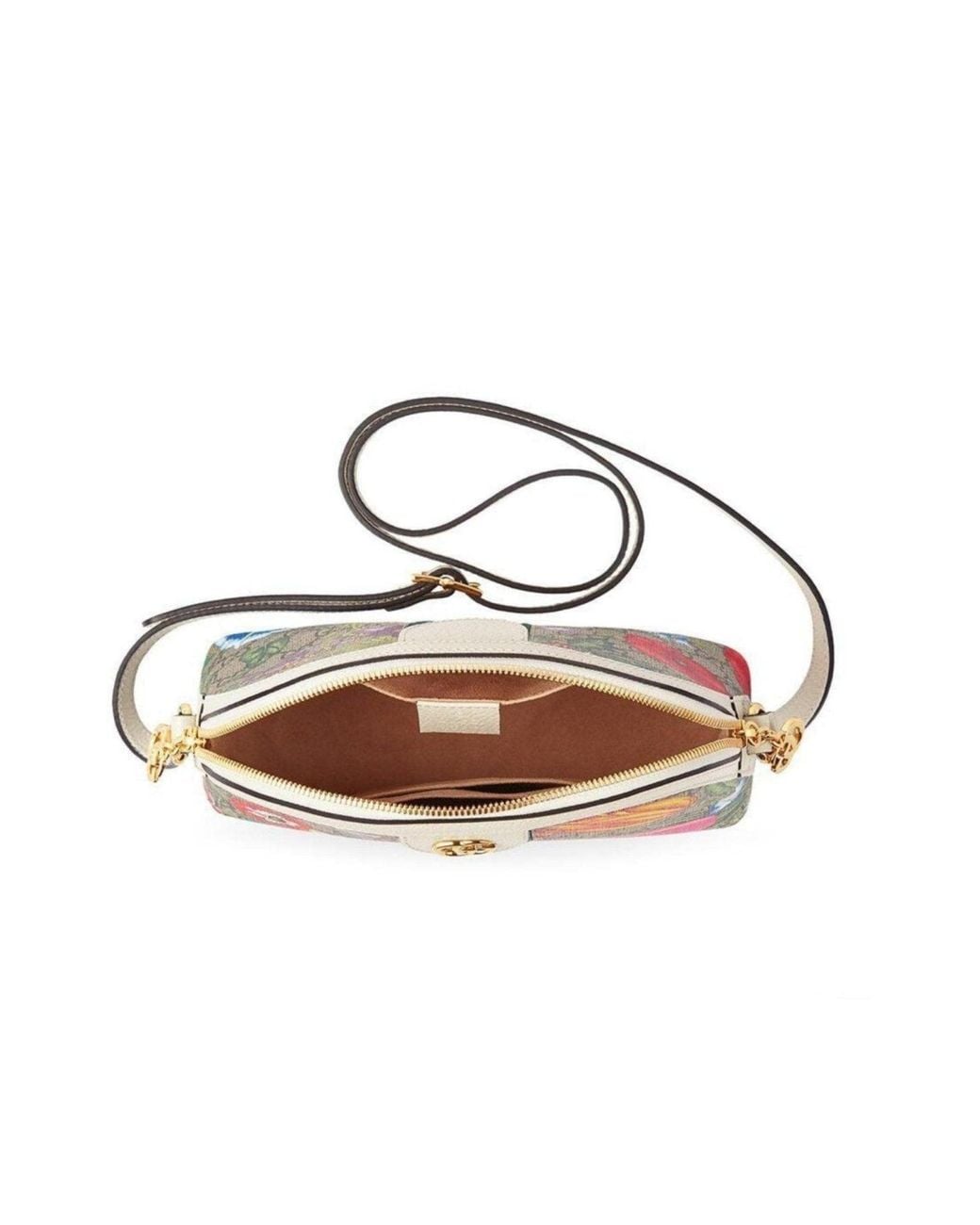 Gucci White Small Ophidia Flora Shoulder Bag It