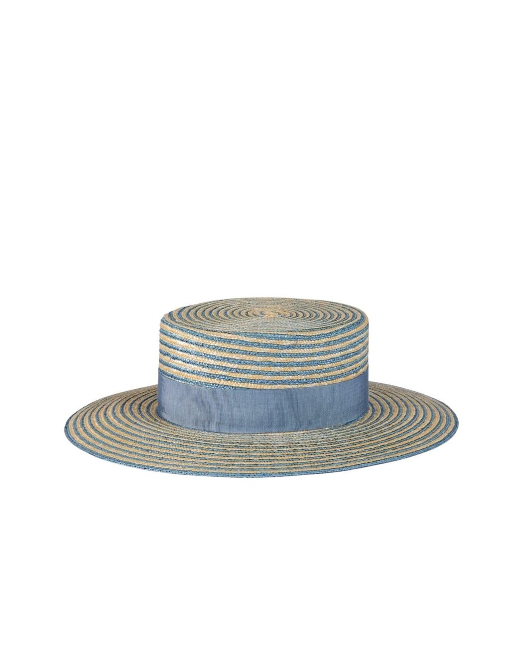 Gucci Alvy Striped Blue Straw Hat | Lyst display picture 1
