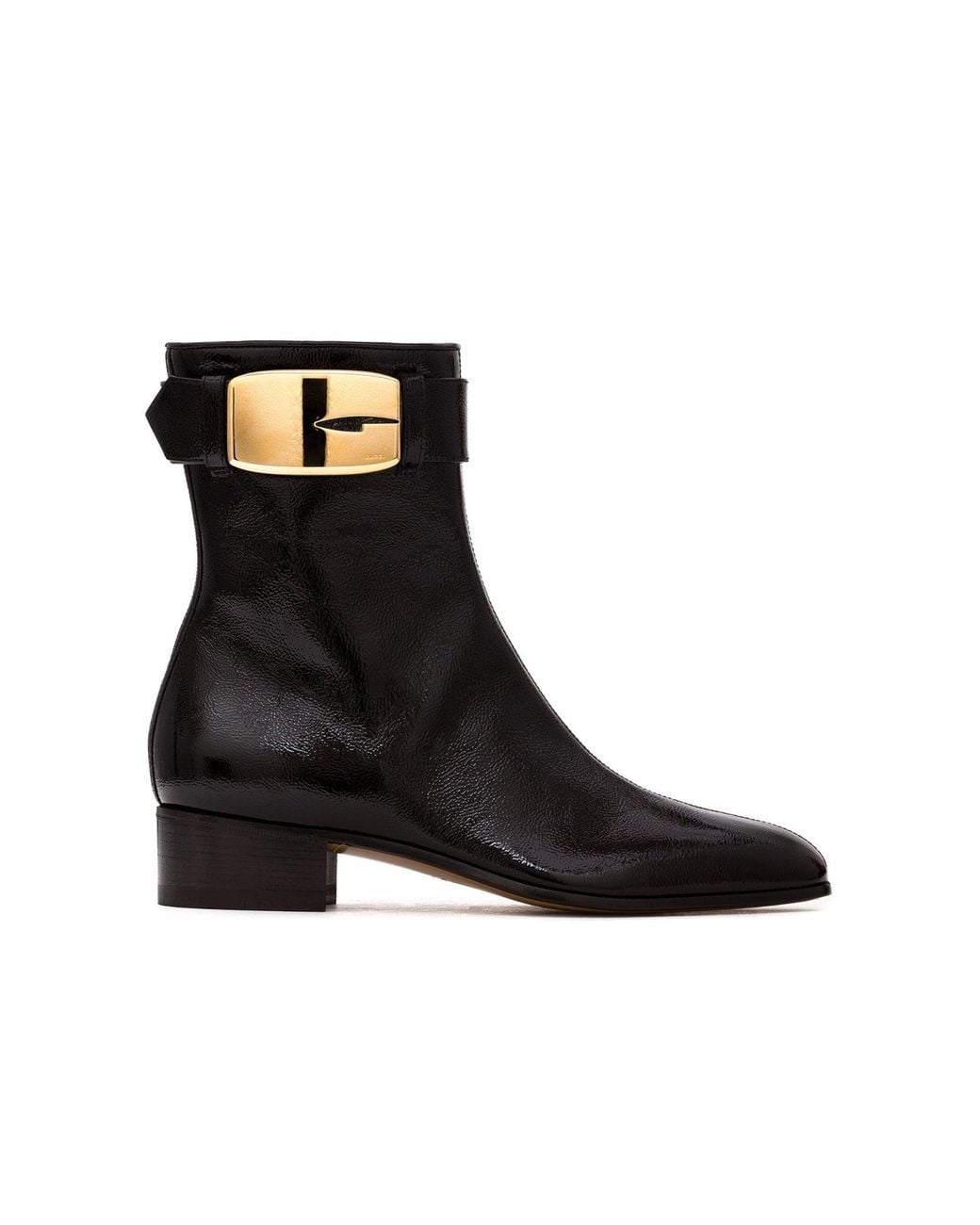 Gucci Black Retro G 35mm Leather Ankle Boots