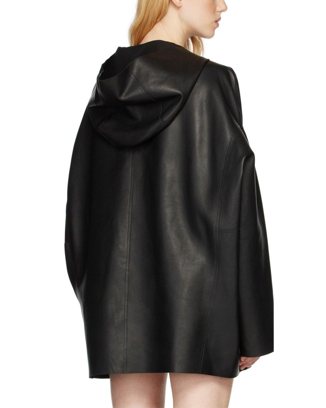 Rick Owens Black Peter Leather Jacket