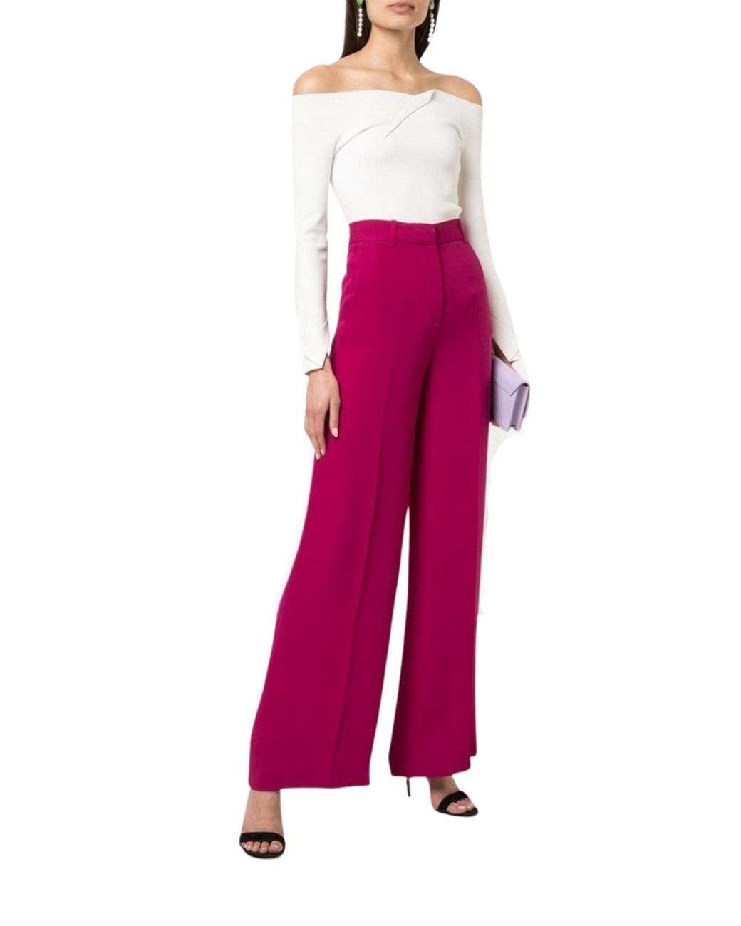 Roland Mouret White Angeles Off-the-shoulder Ponte Top
