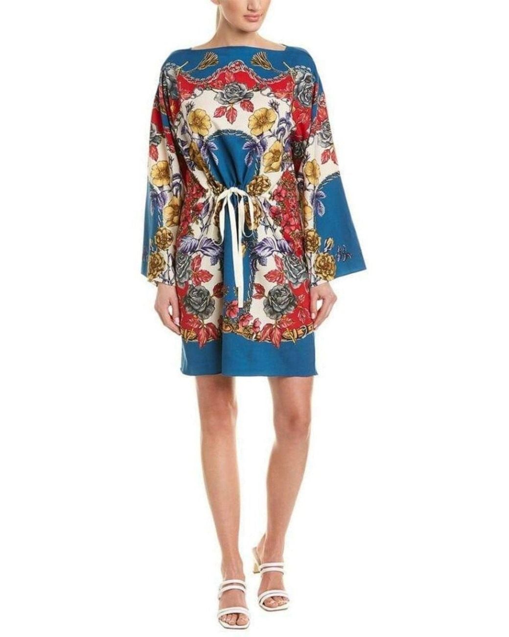 Gucci Blue Boudoir Printed Wool-twill Kaftan Dress
