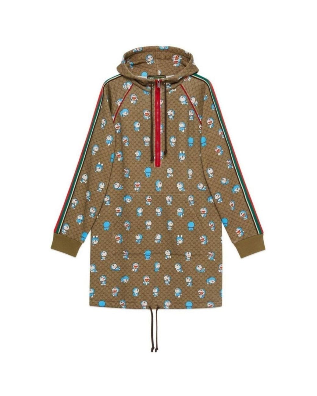 Gucci Green X Doraemon GG Supreme Cotton Dress