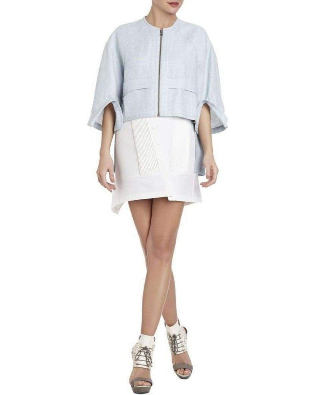 BCBGMAXAZRIA White Runway Elita Mini Skirt