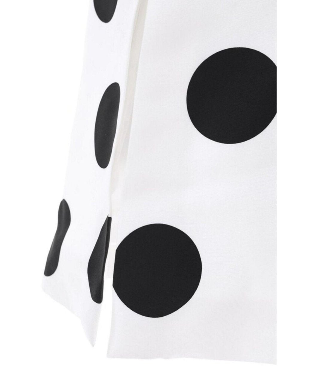 Saint Laurent White High Waist Polka Dot Silk Twill Skirt Fr 40 (us 10)