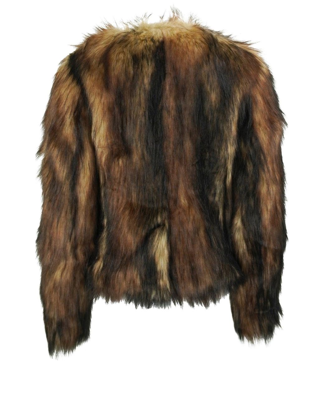Simone Rocha Brown Sculpted Faux Fur Fray Jacket