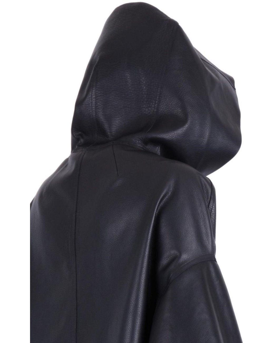 Rick Owens Black Peter Leather Jacket
