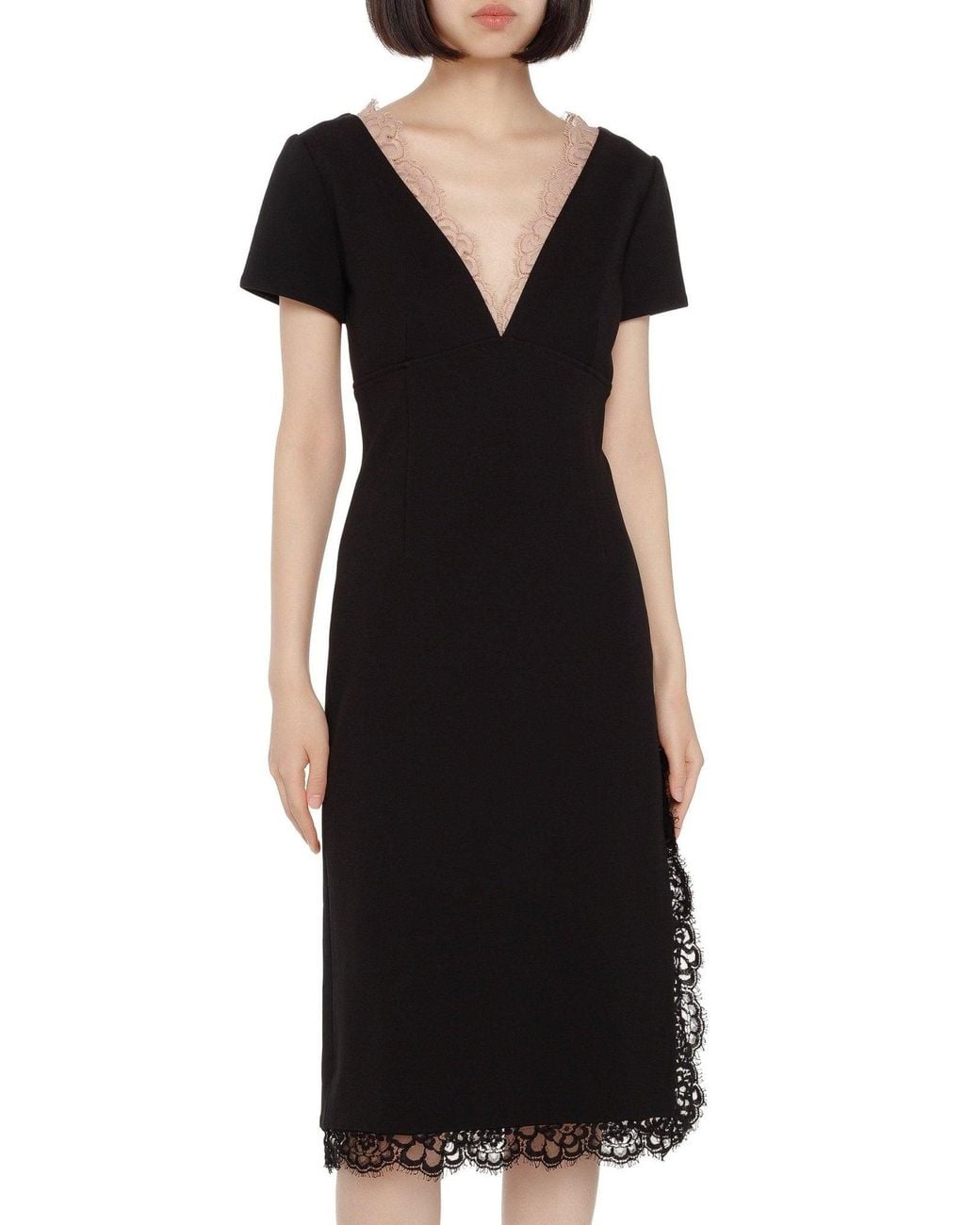 Gucci Black Lace Midi Dress