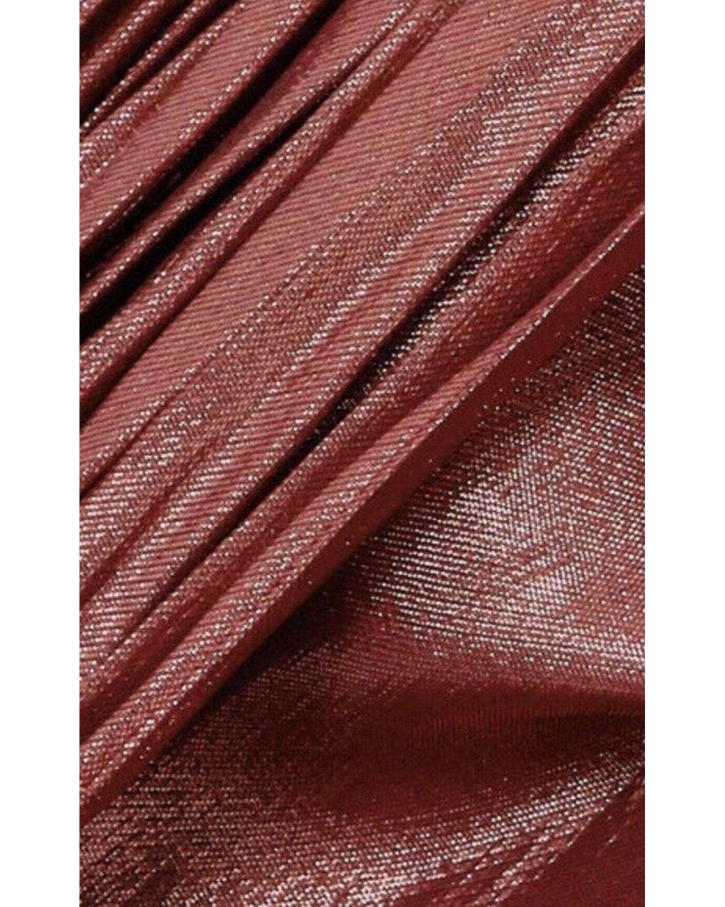 Gucci Red One Shoulder Asymmetric Lame Gown