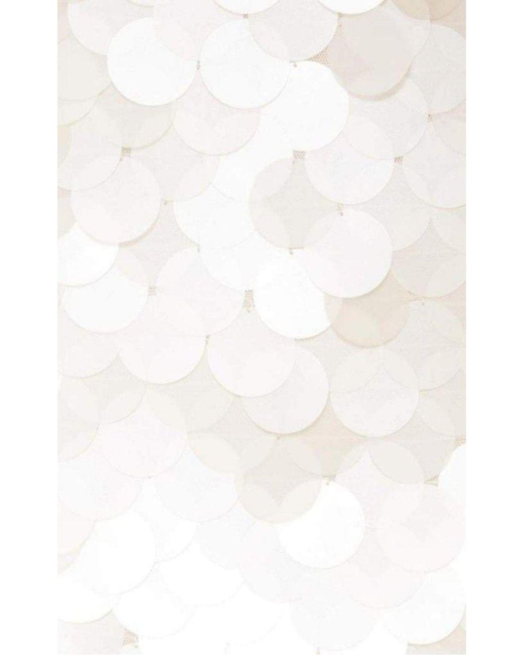 BCBGMAXAZRIA White Sonja Paillette Cocktail Dress