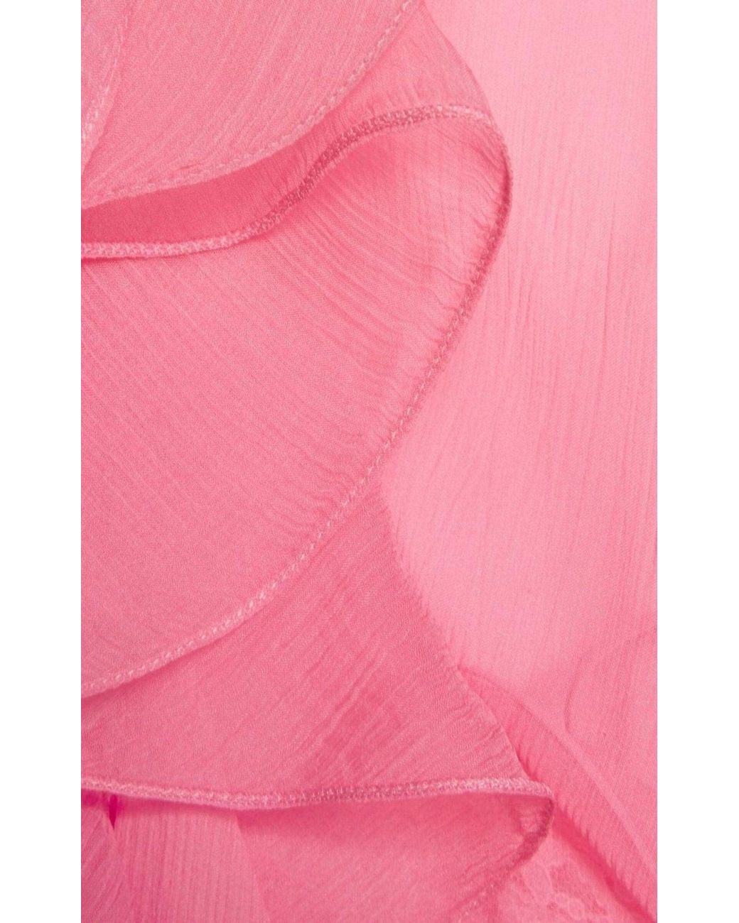 Gucci Red Velvet Ties Silk-chiffon Dress