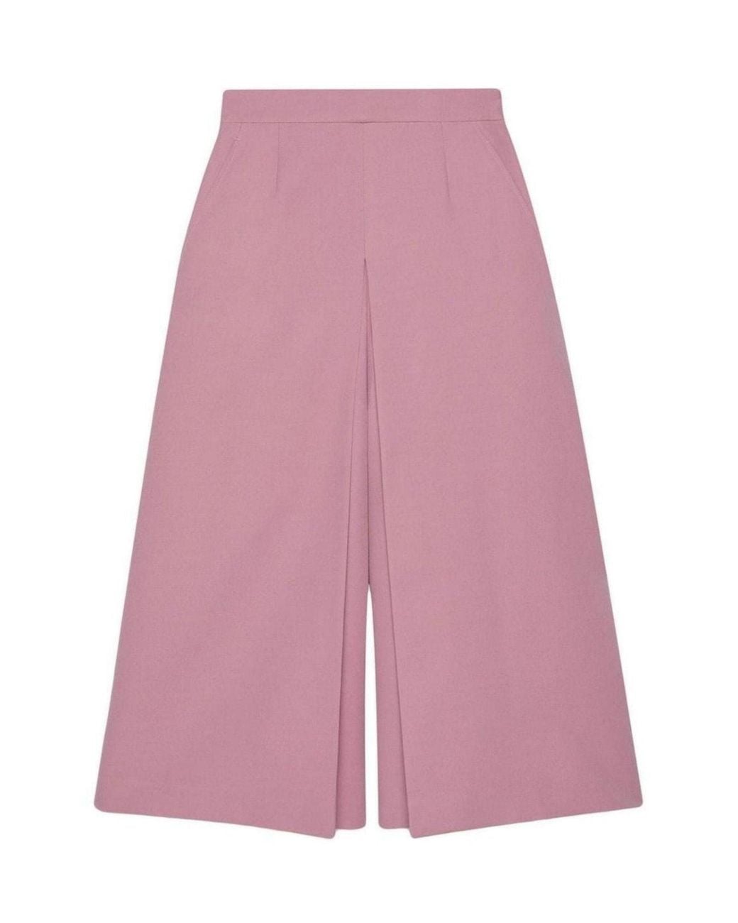 Gucci Purple High-rise Wide Silk-blend Pants