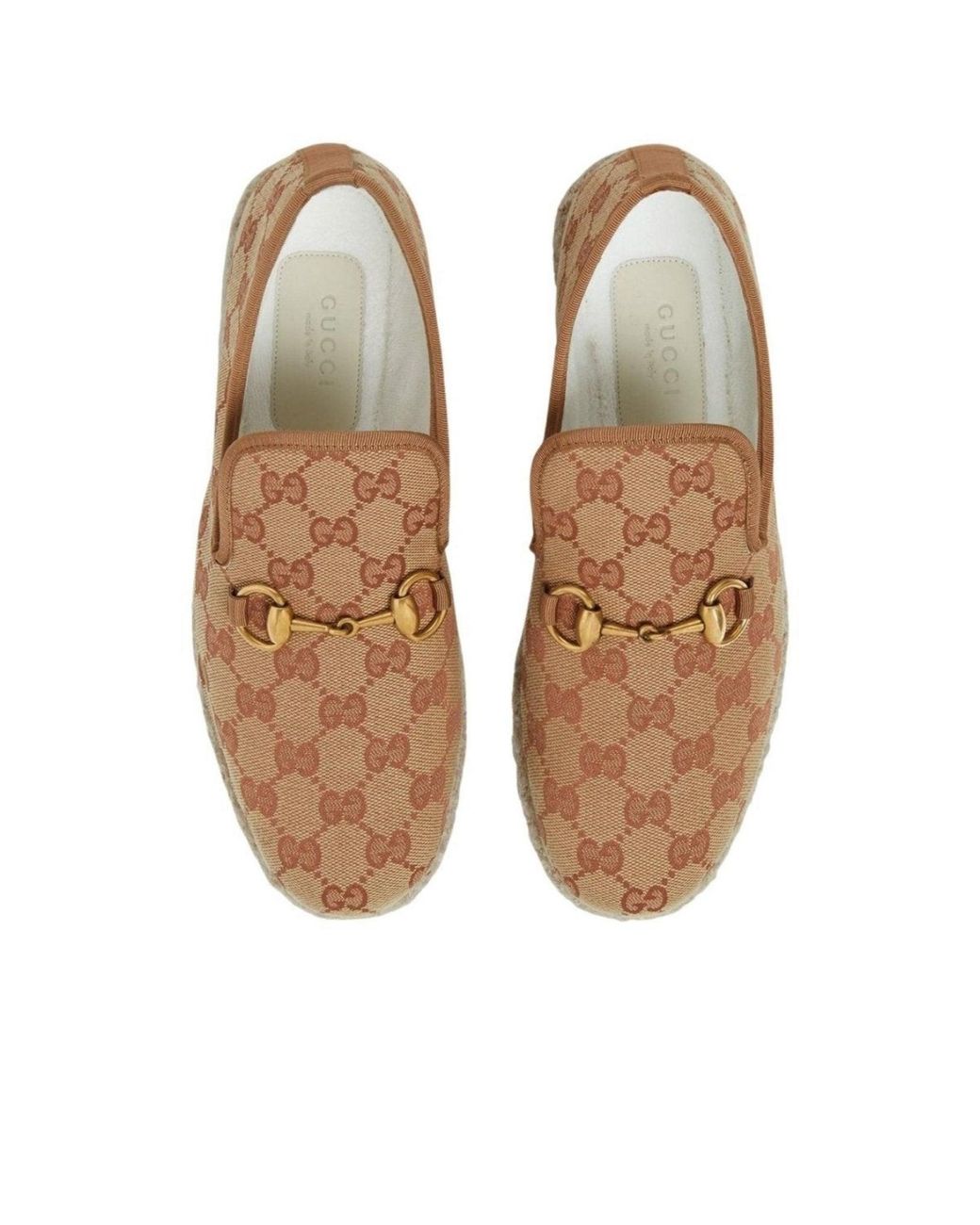 Gucci Brown GG Print Loafers