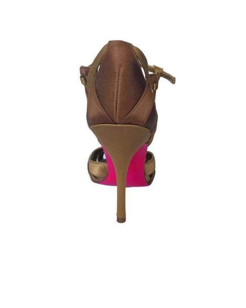Betsey Johnson Brown Satin Stiletto Heels Sandals