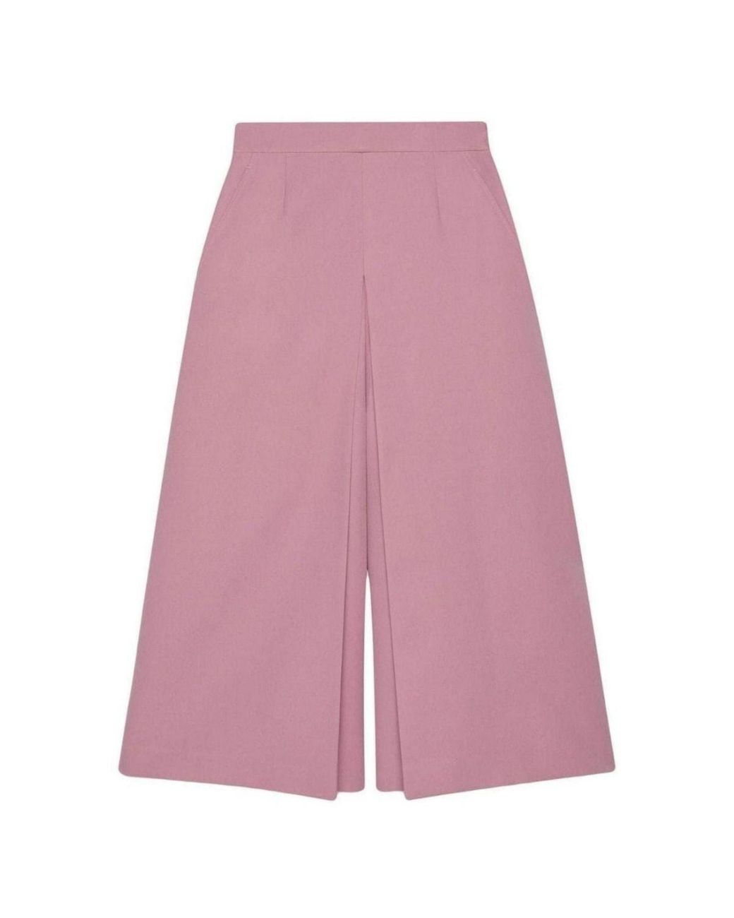 Gucci Purple High-rise Wide Silk-blend Pants