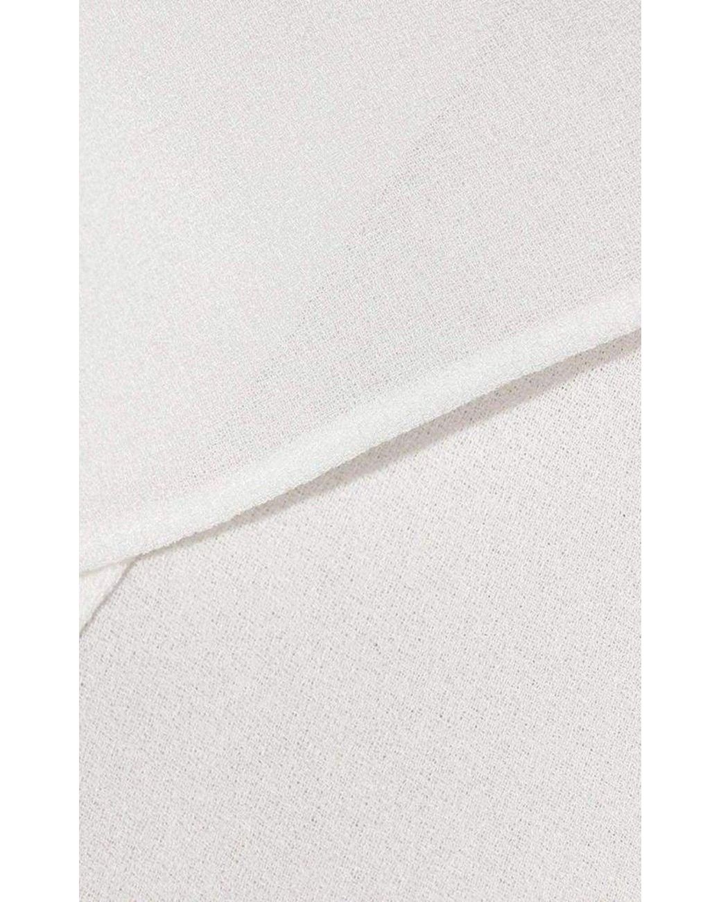 Chloé White Fine Sheer Crepe Dress