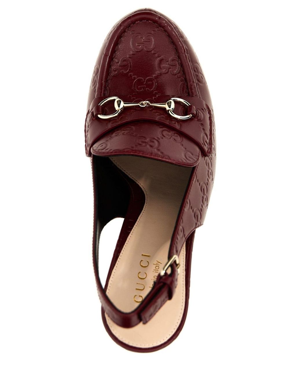 Gucci Red Ottavia GG Platform Pumps 145mm