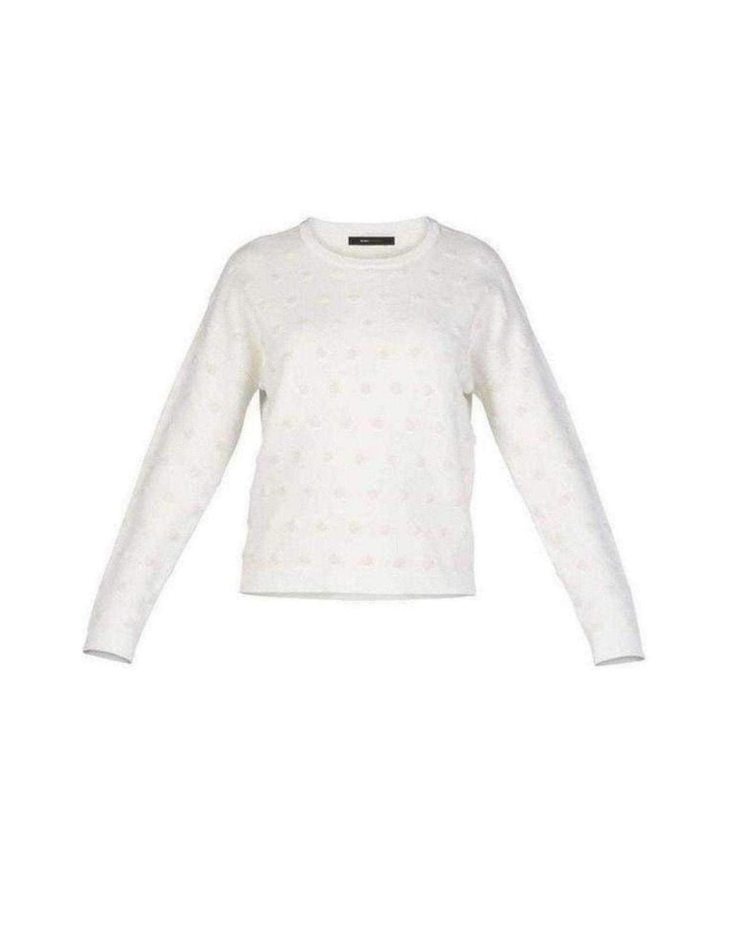 BCBGMAXAZRIA White Polka Dot Sweatshirt