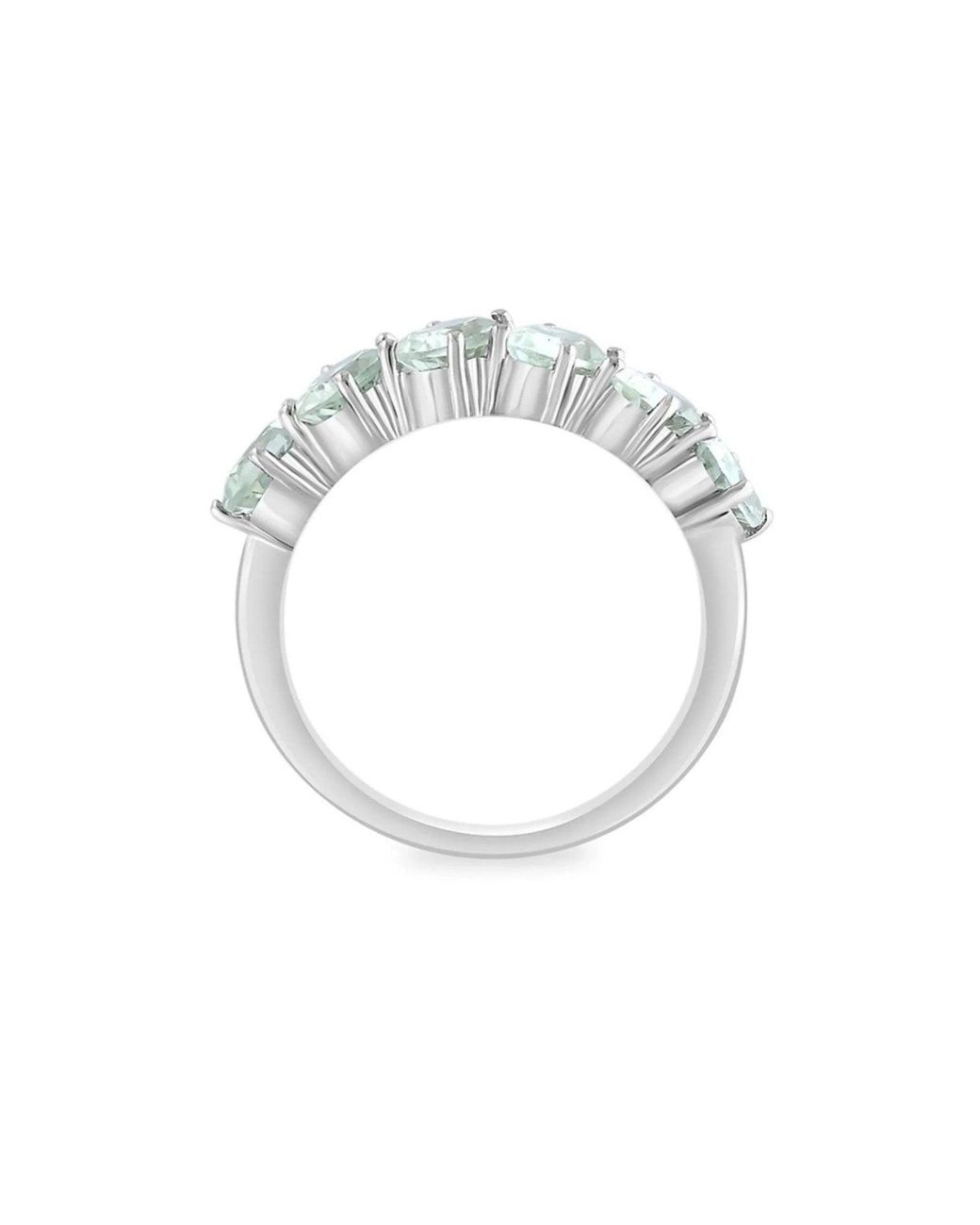 Effy Metallic Sterling Silver Green Amethyst Ring