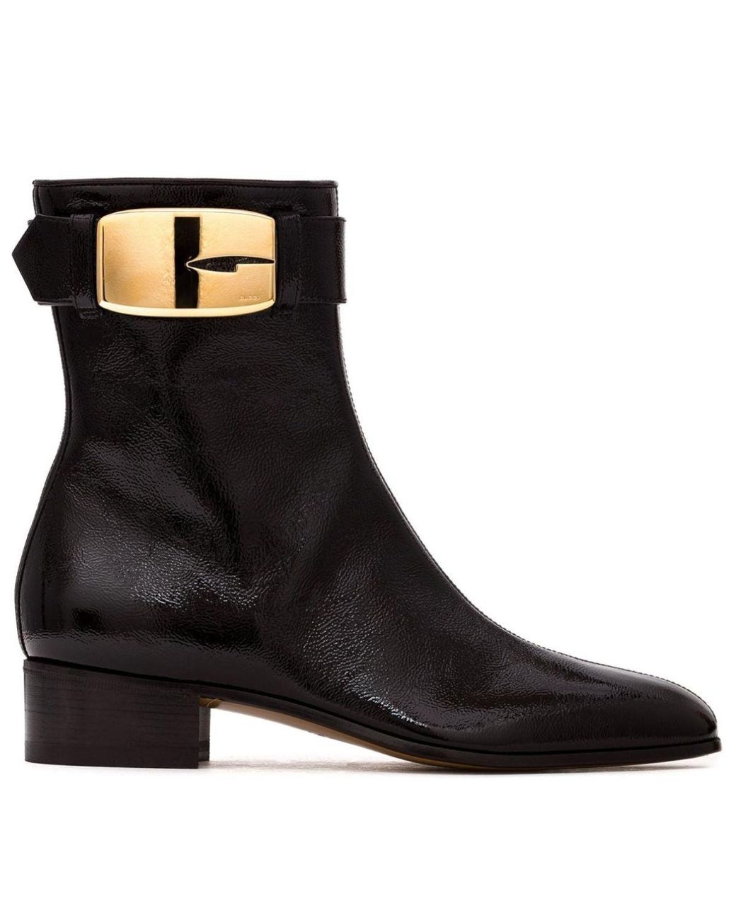 Gucci Black Retro G 35mm Leather Ankle Boots