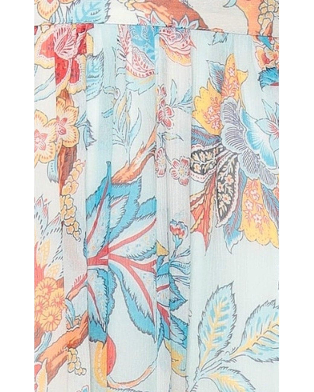 Etro White Pleated Floral-print Silk-georgette Maxi Skirt