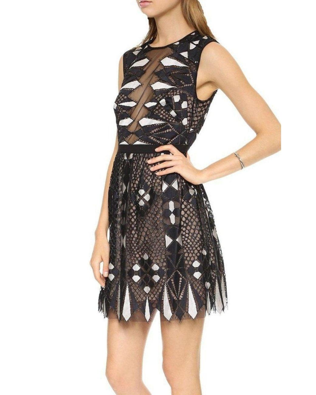 BCBGMAXAZRIA Black Kailey Sleeveless A-line Dress