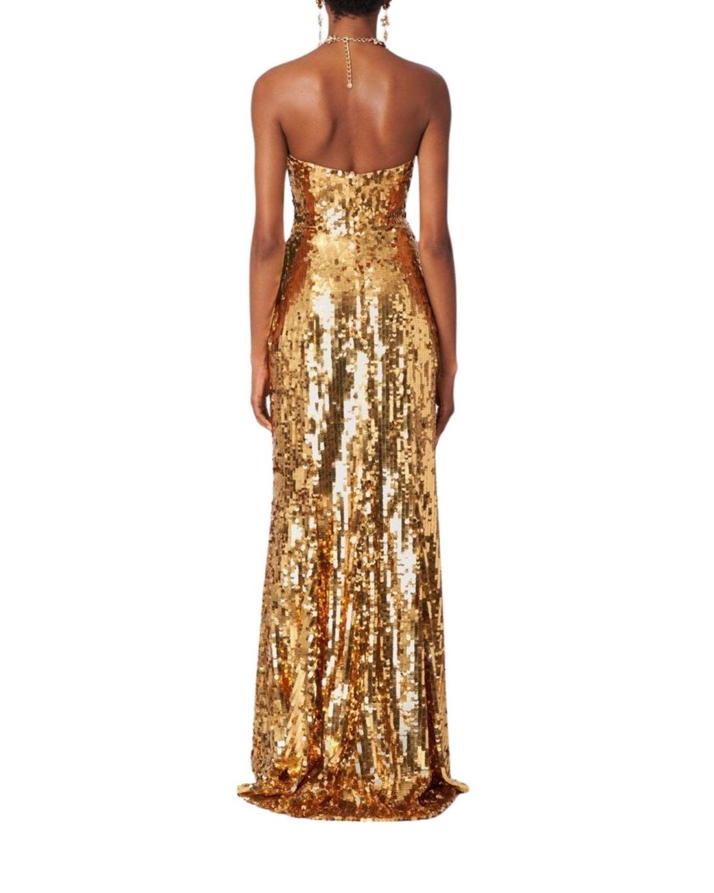 Carolina Herrera Metallic Sequin-embellished Gown