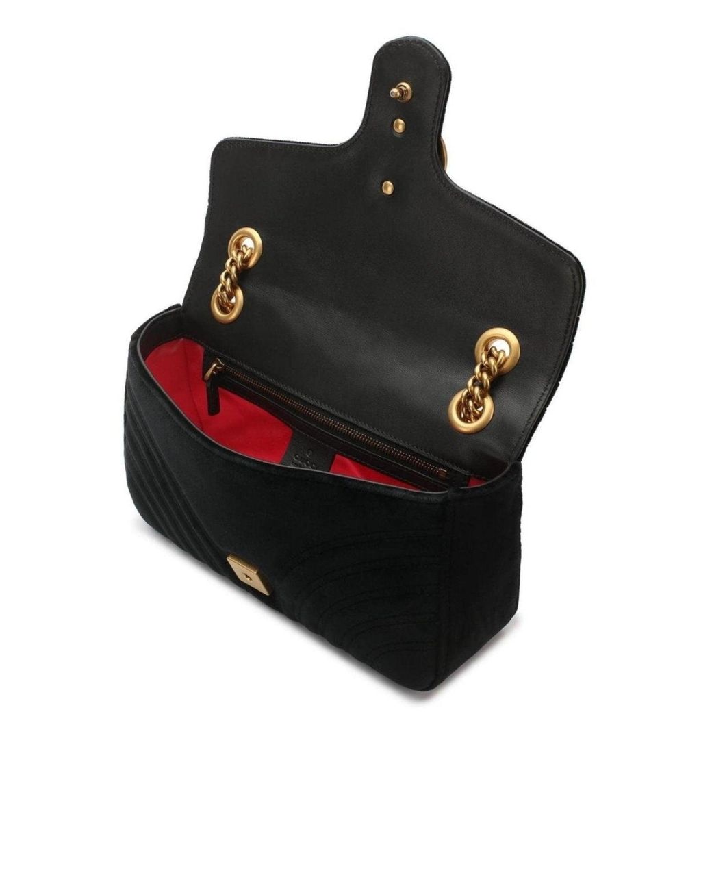 Gucci Matelasse Velvet Mini Black Shoulder Bag