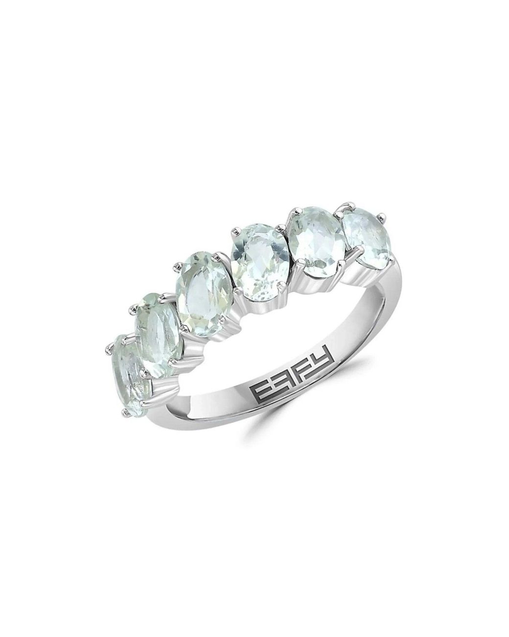 Effy Metallic Sterling Silver Green Amethyst Ring