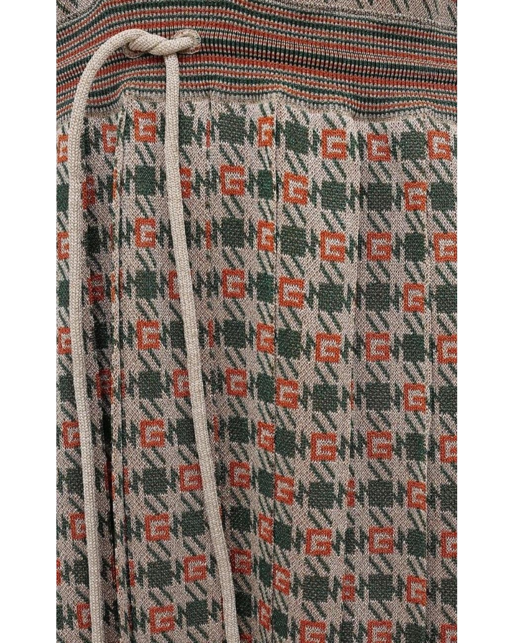 Gucci Natural Long Square G Lamé Dress